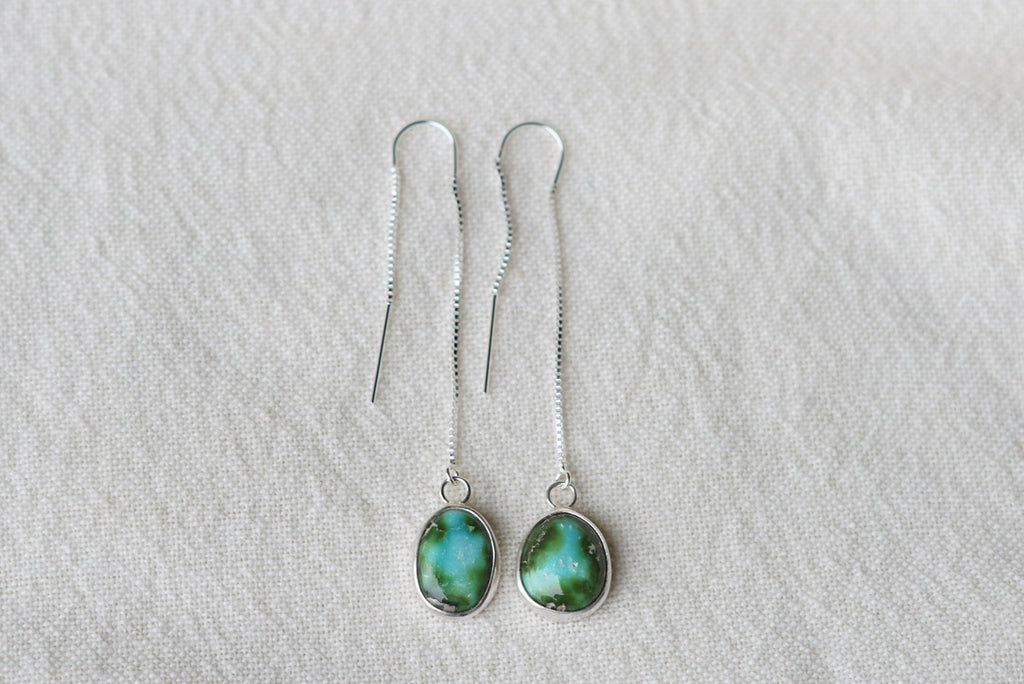 Turquoise Threader Earring (Sonoran Gold)