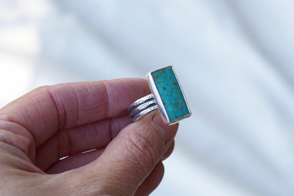 Kingman Turquoise Ring (8.5)