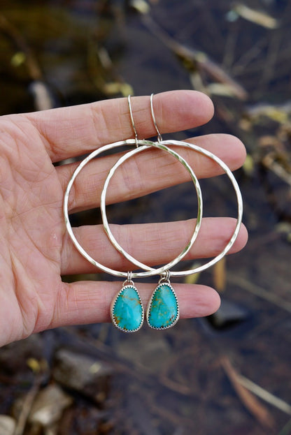 Hammered Organic Hoops (Royston)