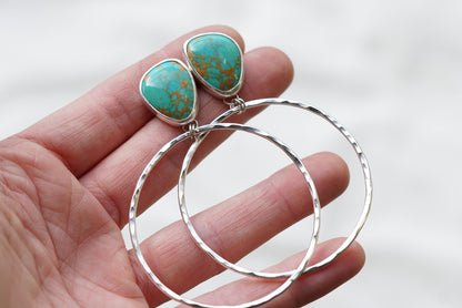 Hammered Organic Hoops (Sonoran Gem)