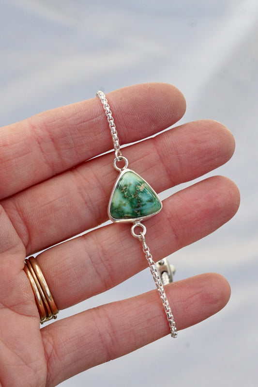 Box Chain Adjustable Bracelet (Verde Valley)