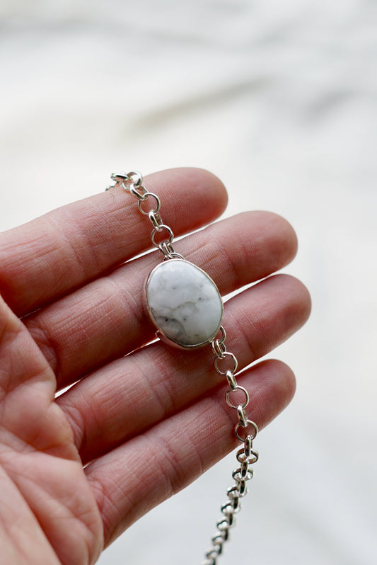 Turquoise Choker Necklace (White Buffalo)
