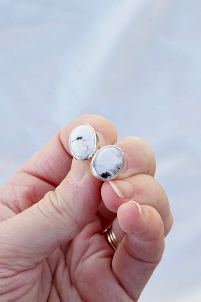 Stud Earrings (White Buffalo)
