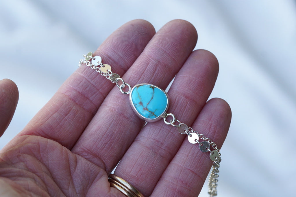 Boho Turquoise Anklet (Kingman)