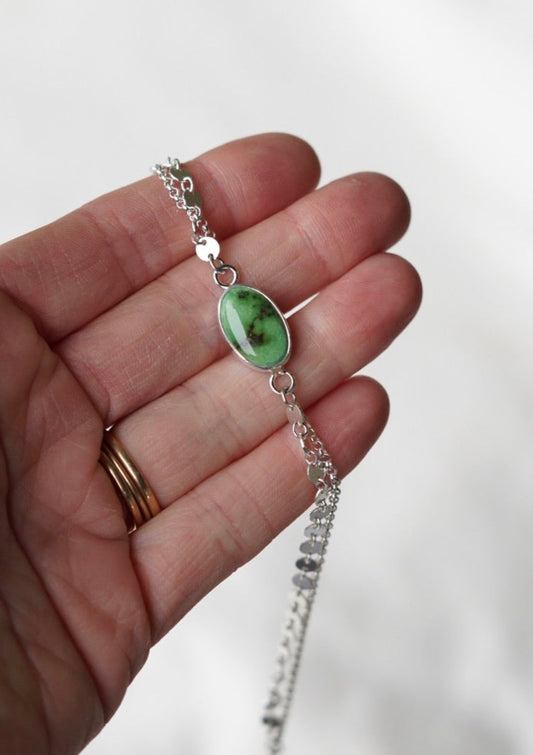 Boho Turquoise Anklet (Verde Valley)