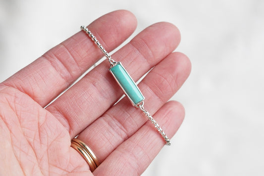 Box Chain Adjustable Bracelet (Carico Lake)