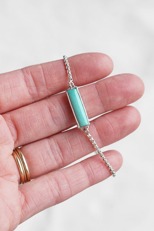 Box Chain Adjustable Bracelet (Carico Lake)