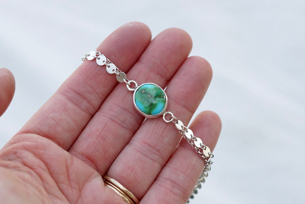 Boho Turquoise Anklet (Sonoran Mtn)