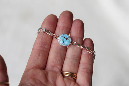 Boho Turquoise Anklet (Golden Hill)