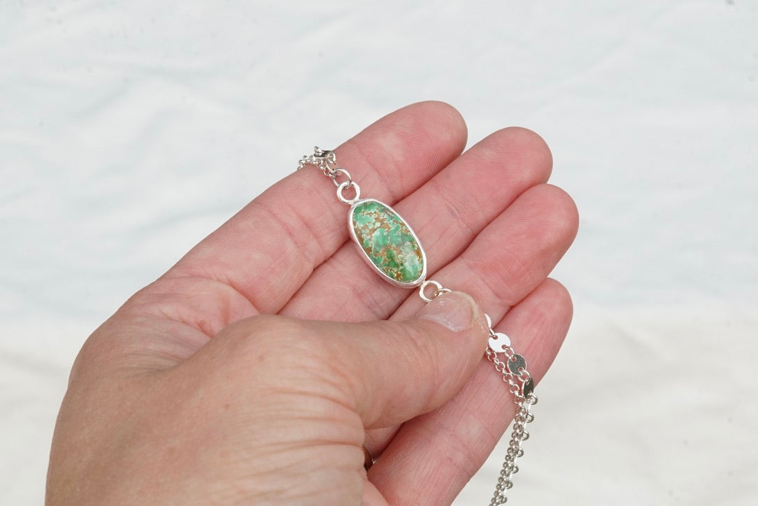 Boho Turquoise Anklet (Emerald Valley)