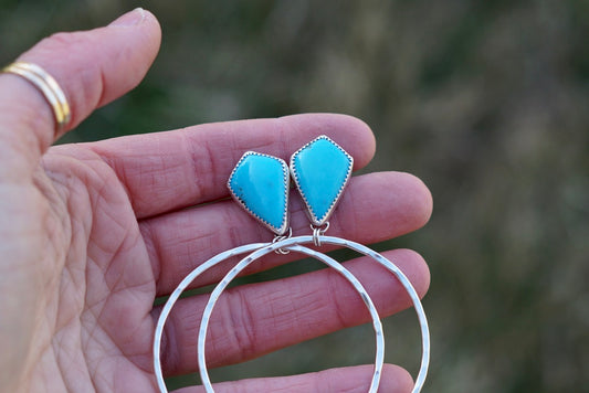 Hammered Organic Hoops (Royston)