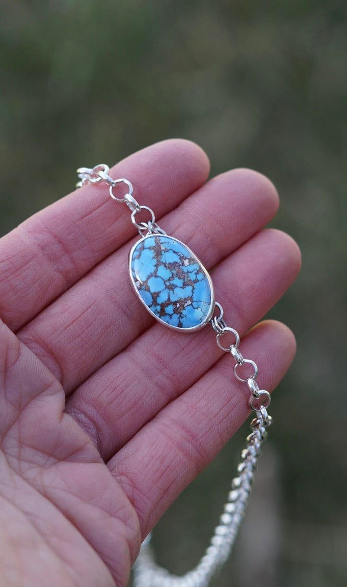 Turquoise Choker Necklace (Golden Hill)