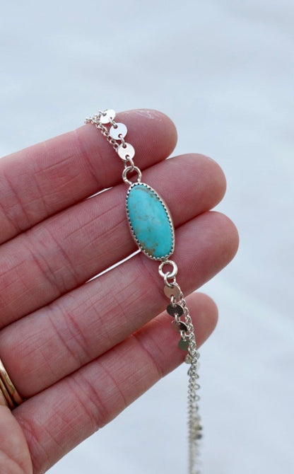 Boho Turquoise Anklet (Kingman)