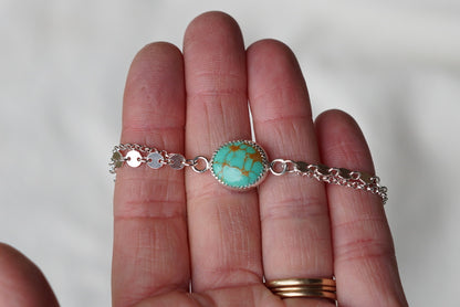 Boho Turquoise Anklet (Sonoran Gem)