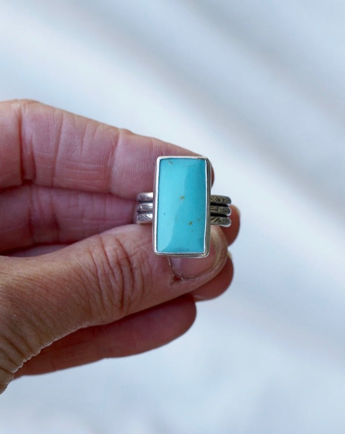 Tyrone Turquoise Ring (Size 8)