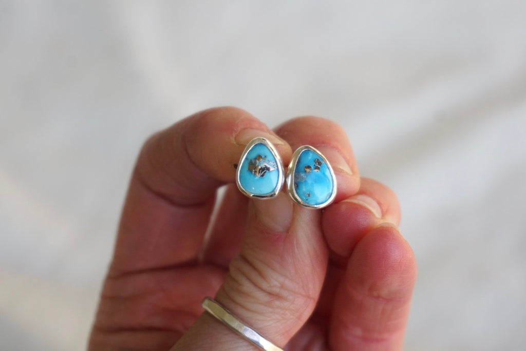 Stud Earrings (Blue Bird)