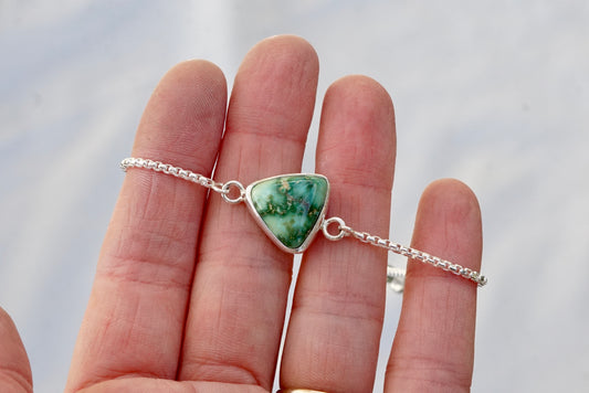 Box Chain Adjustable Bracelet (Verde Valley)