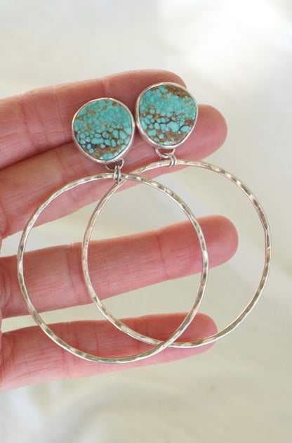 Hammered Organic Hoops (Royston)