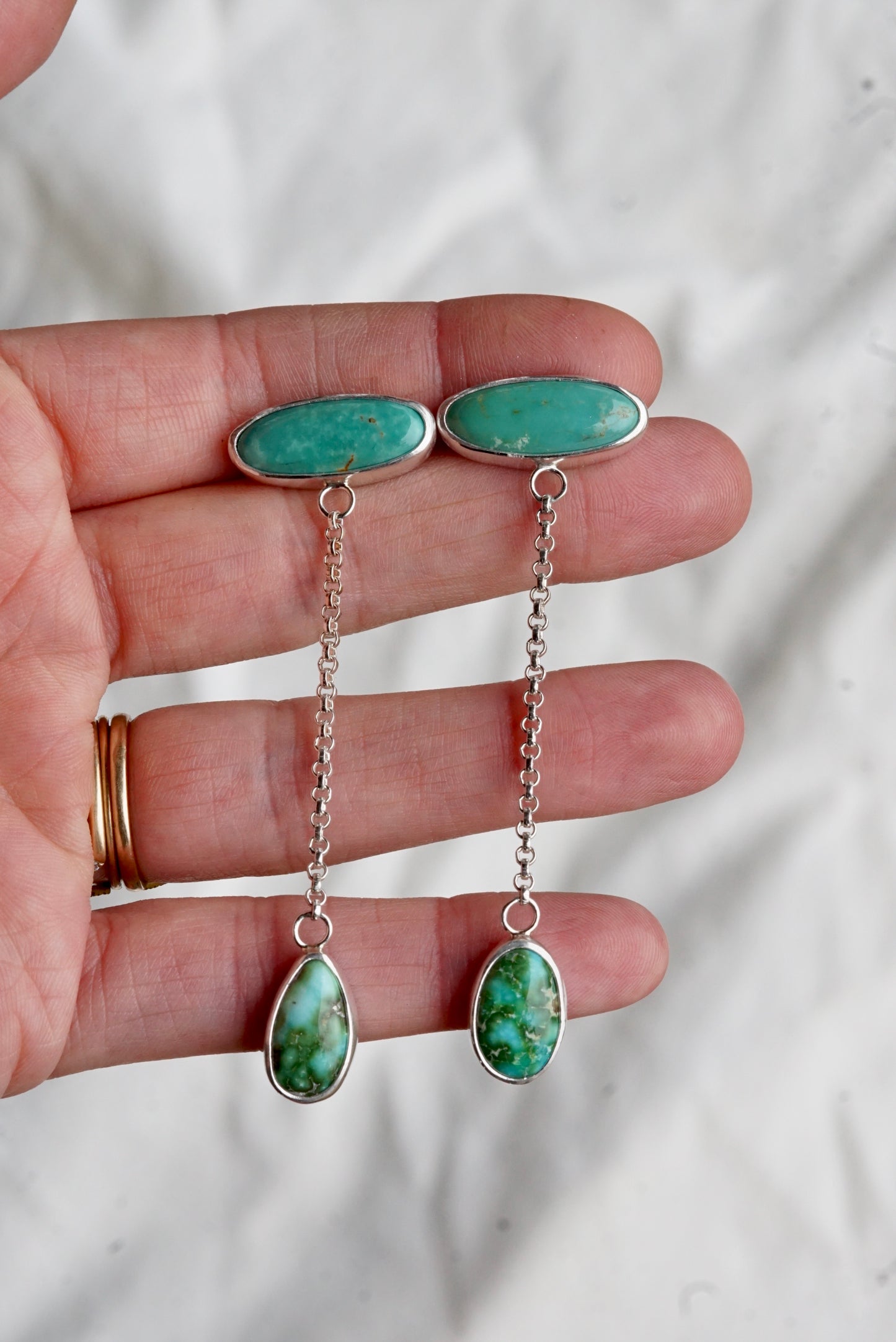 Serene Turquoise Drops (sonoran gold)