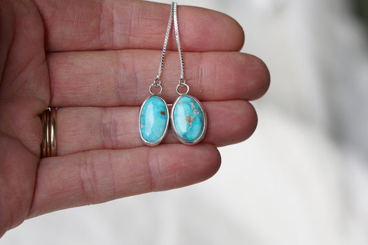 Turquoise Threader Earring (Blue Bird)