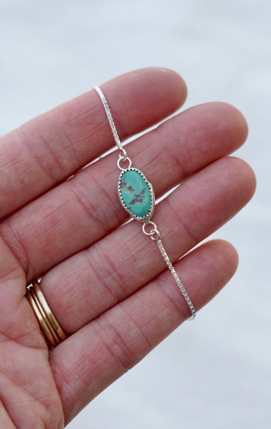 Box Chain Adjustable Bracelet (Sonoran Gem)