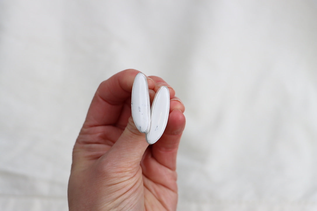 Stud Earrings (White Buffalo)
