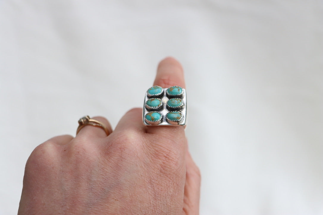 Six Stone Signet Ring (size 7.25)