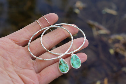 Hammered Organic Hoops (Verde Valley)