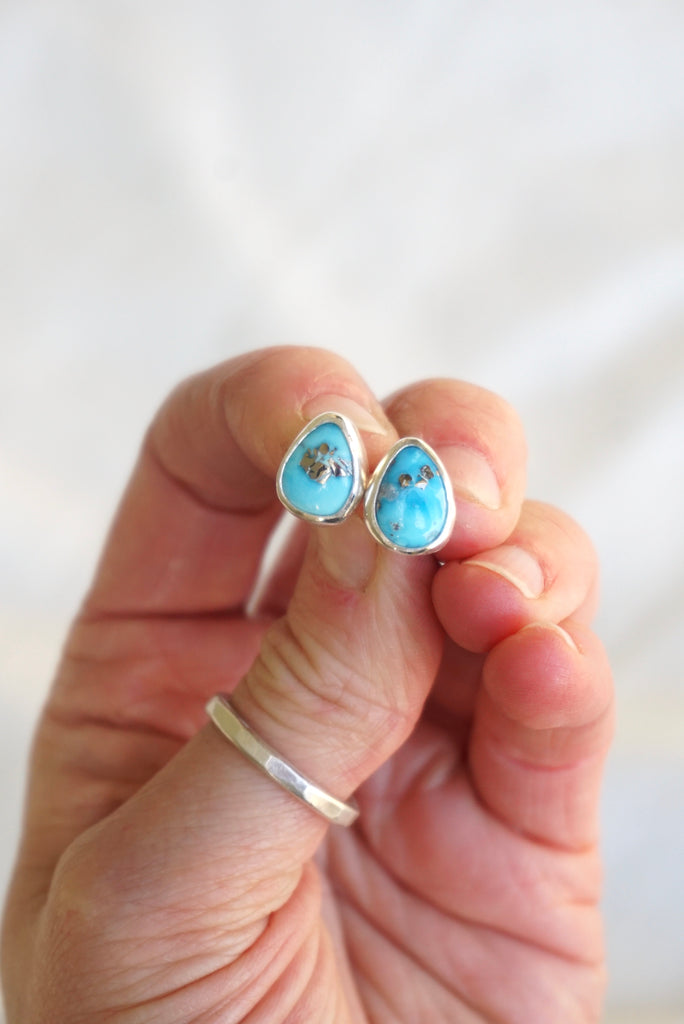 Stud Earrings (Blue Bird)