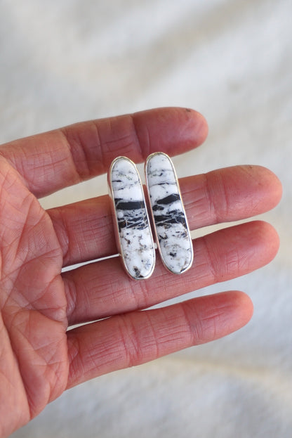 Stud Earrings (White Buffalo)