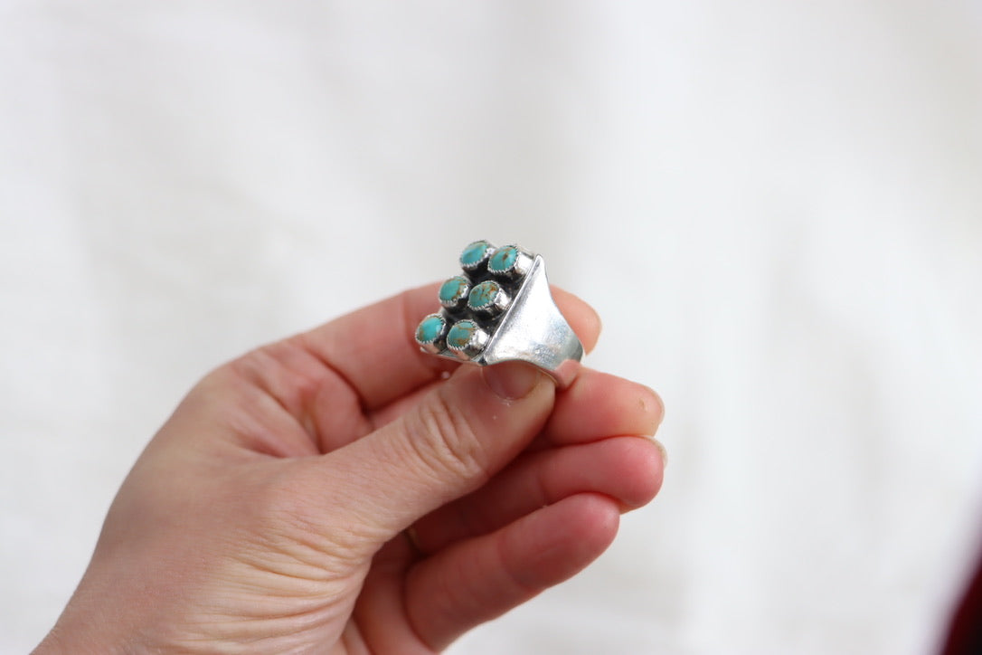 Six Stone Signet Ring (size 7.25)