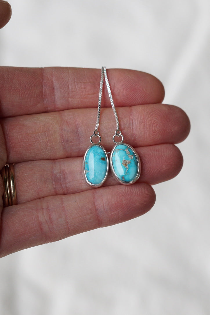 Turquoise Threader Earring (Blue Bird)