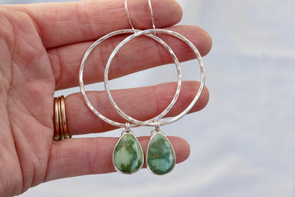 Hammered Organic Hoops (Verde Valley)