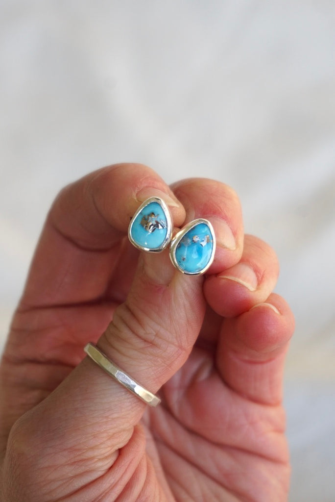 Stud Earrings (Blue Bird)