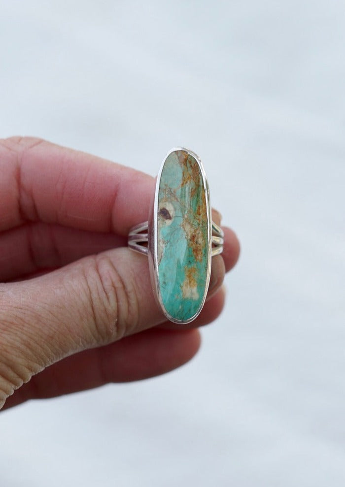 Sterling Silver & EvansTurquoise Ring (Size 7)