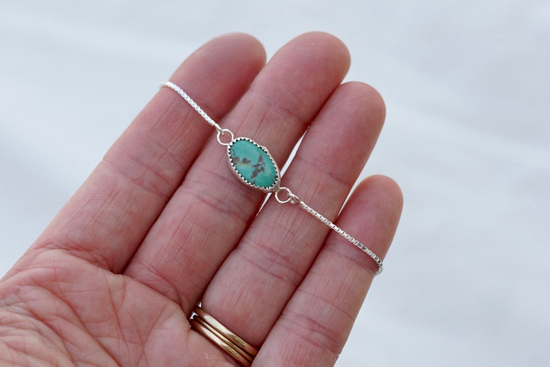 Box Chain Adjustable Bracelet (Sonoran Gem)