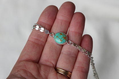 Boho Turquoise Anklet (Sonoran Gem)