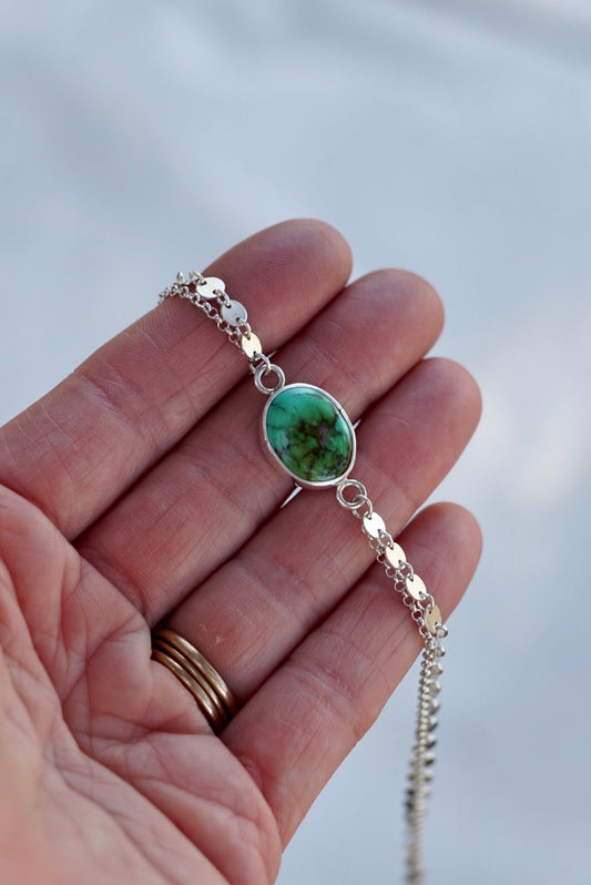 Boho Turquoise Anklet (Sonoran Gold)