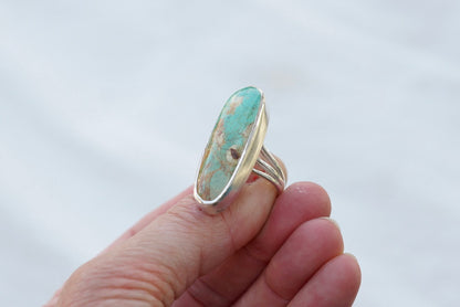 Sterling Silver & EvansTurquoise Ring (Size 7)