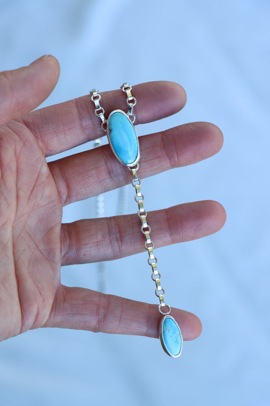 Lariat Necklace (Blue Bird)