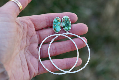 Hammered Organic Hoops (Sonoran Gold)