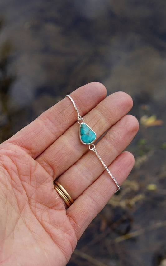 Box Chain Adjustable Bracelet (Emerald Valley)