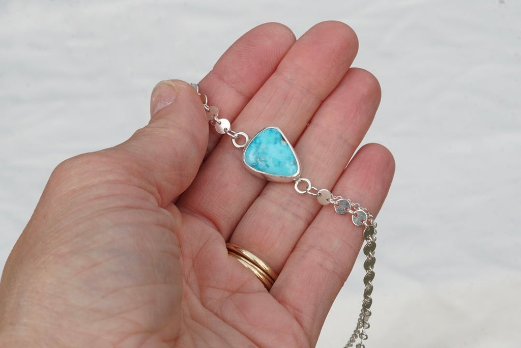 Boho Turquoise Anklet (Blue Bird)