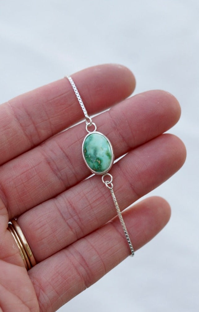 Box Chain Adjustable Bracelet (Verde Valley)