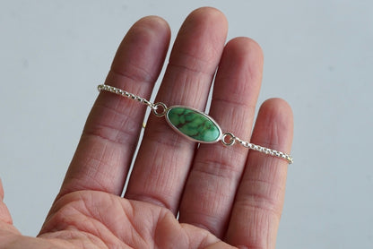 Box Chain Adjustable Bracelet (Verde Valley)