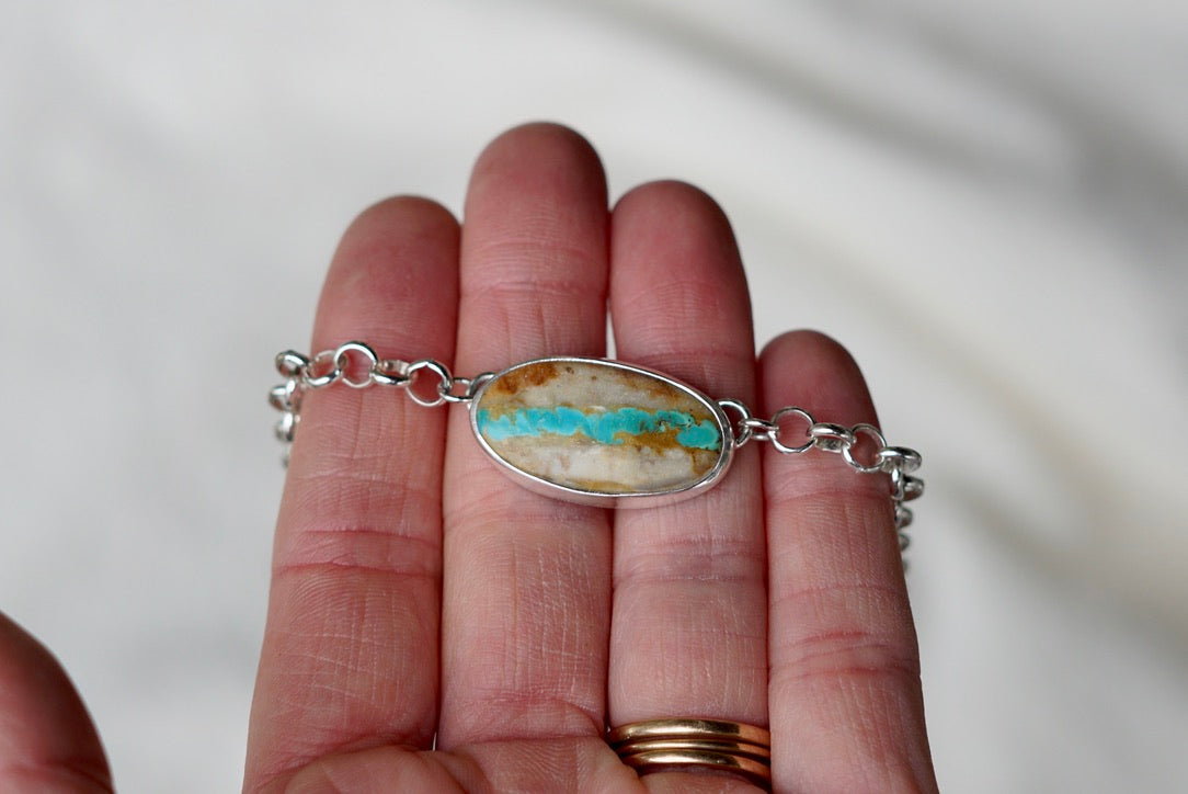 Turquoise Choker Necklace (Royston Ribbon)