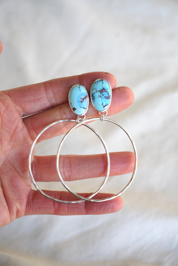 Turquoise Hoops (Golden Hill)