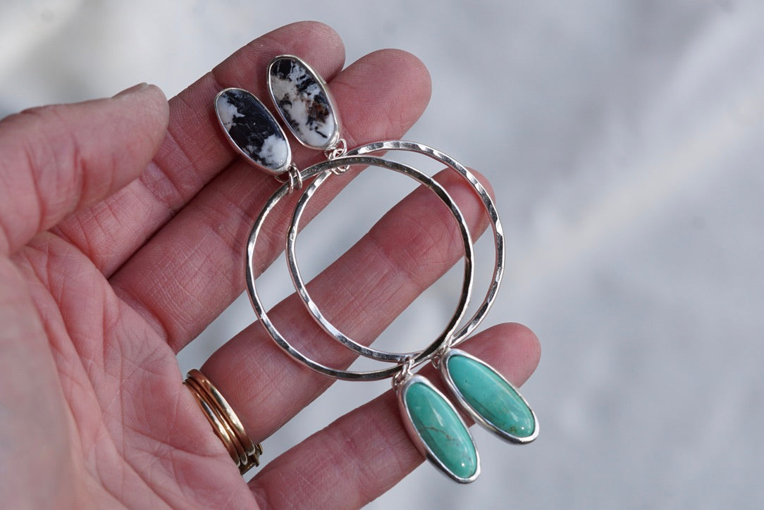 Hammered Organic Hoops (Verde Valley)