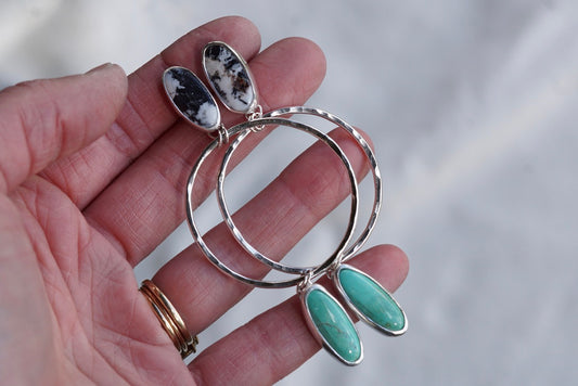 Hammered Organic Hoops (Verde Valley)