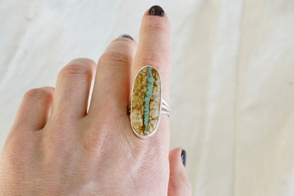 Sterling Silver & Royston Ribbon Ring (Size 7)